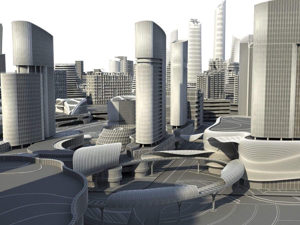 City 3 with ball in middle 3D model_23