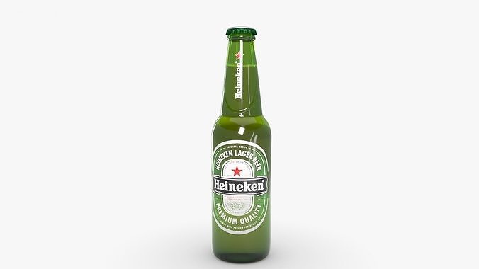 Heineken Lager Beer Low-poly 3D model