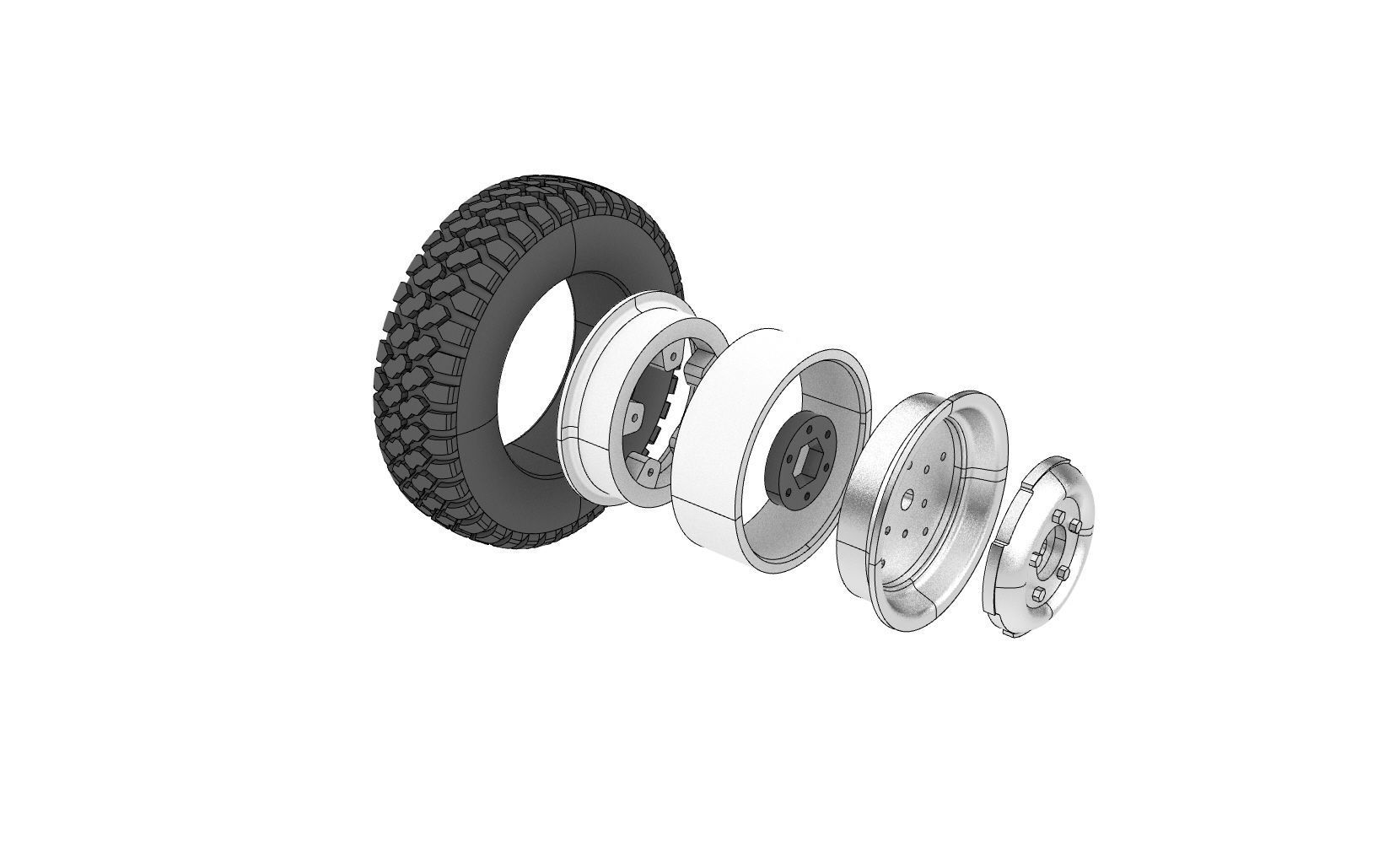 LAND ROVER SERIES 3 HIGH CAPACITY FOR 1 to 10 RC CHASSIS 3D print model_14