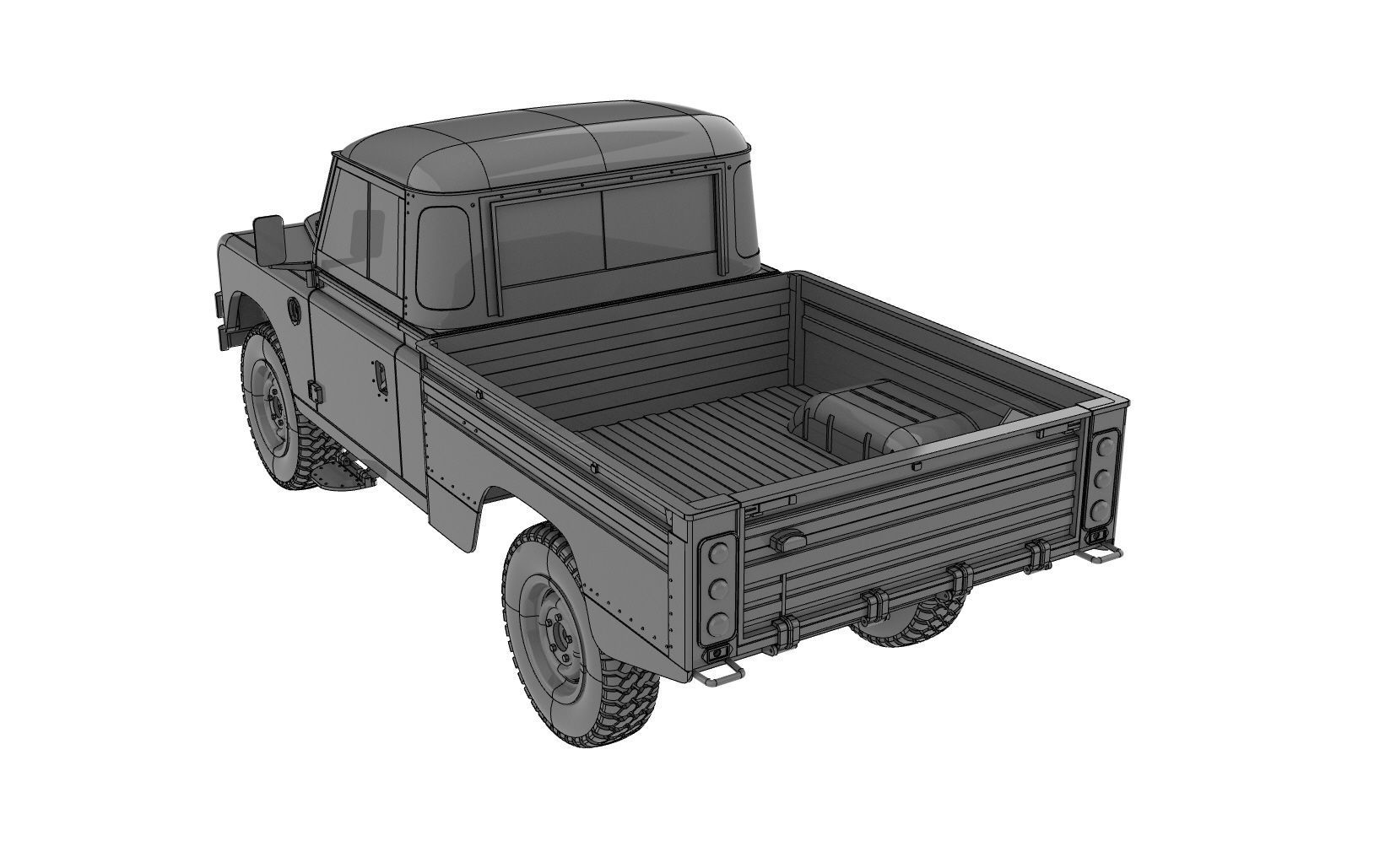 LAND ROVER SERIES 3 HIGH CAPACITY FOR 1 to 10 RC CHASSIS 3D print model_16