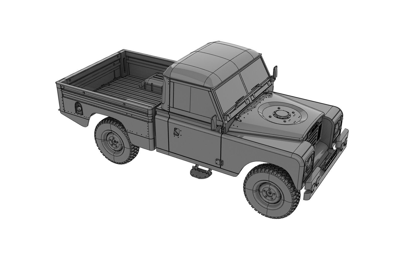 LAND ROVER SERIES 3 HIGH CAPACITY FOR 1 to 10 RC CHASSIS 3D print model_15