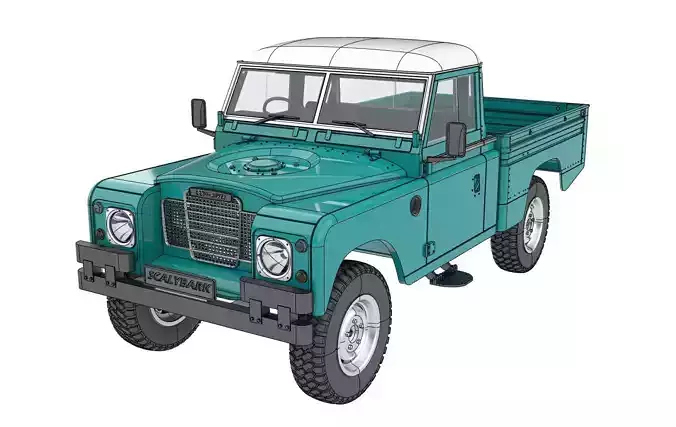 LAND ROVER SERIES 3 HIGH CAPACITY FOR 1 to 10 RC CHASSIS 3D print model