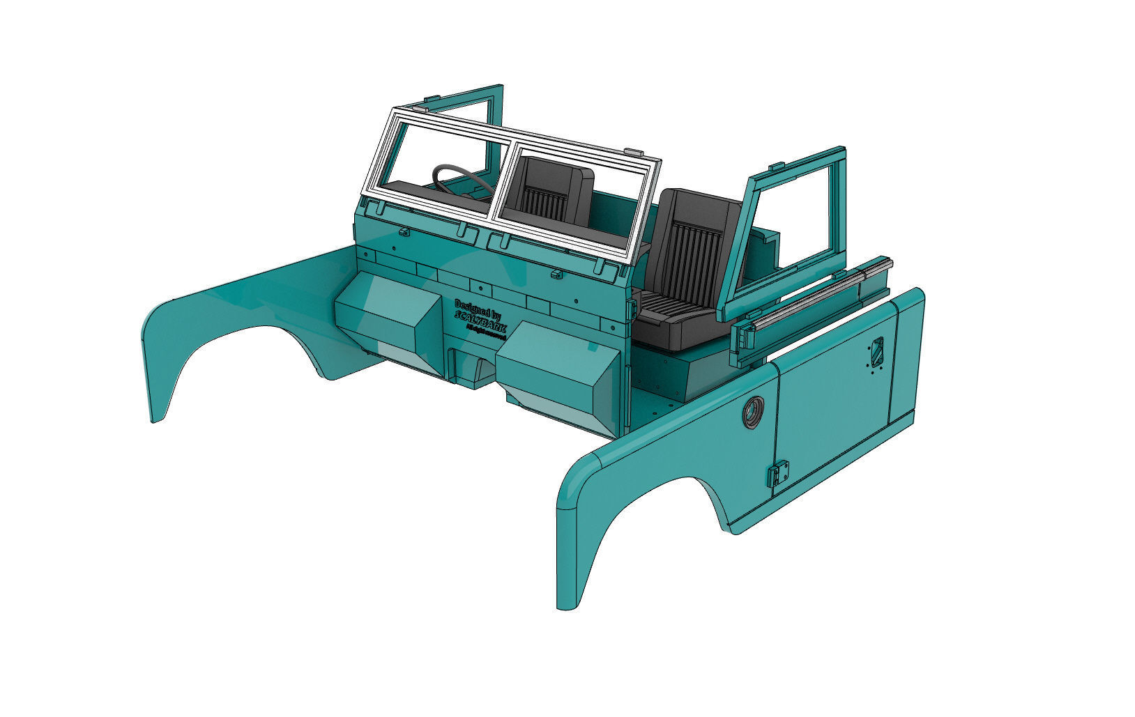 LAND ROVER SERIES 3 HIGH CAPACITY FOR 1 to 10 RC CHASSIS 3D print model_7