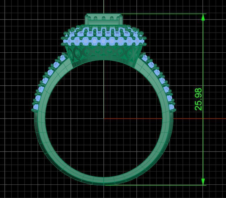 Jewelry ring 175 3D print model_3