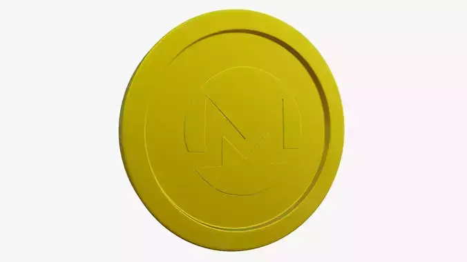 Monero Coin Low-poly 3D model