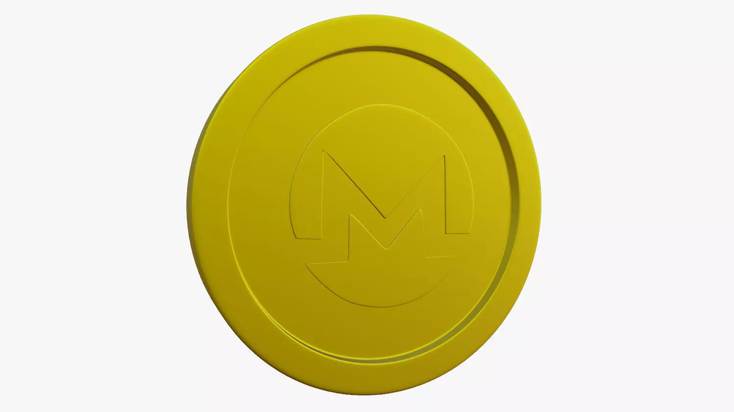 Monero Coin Low-poly 3D model_0