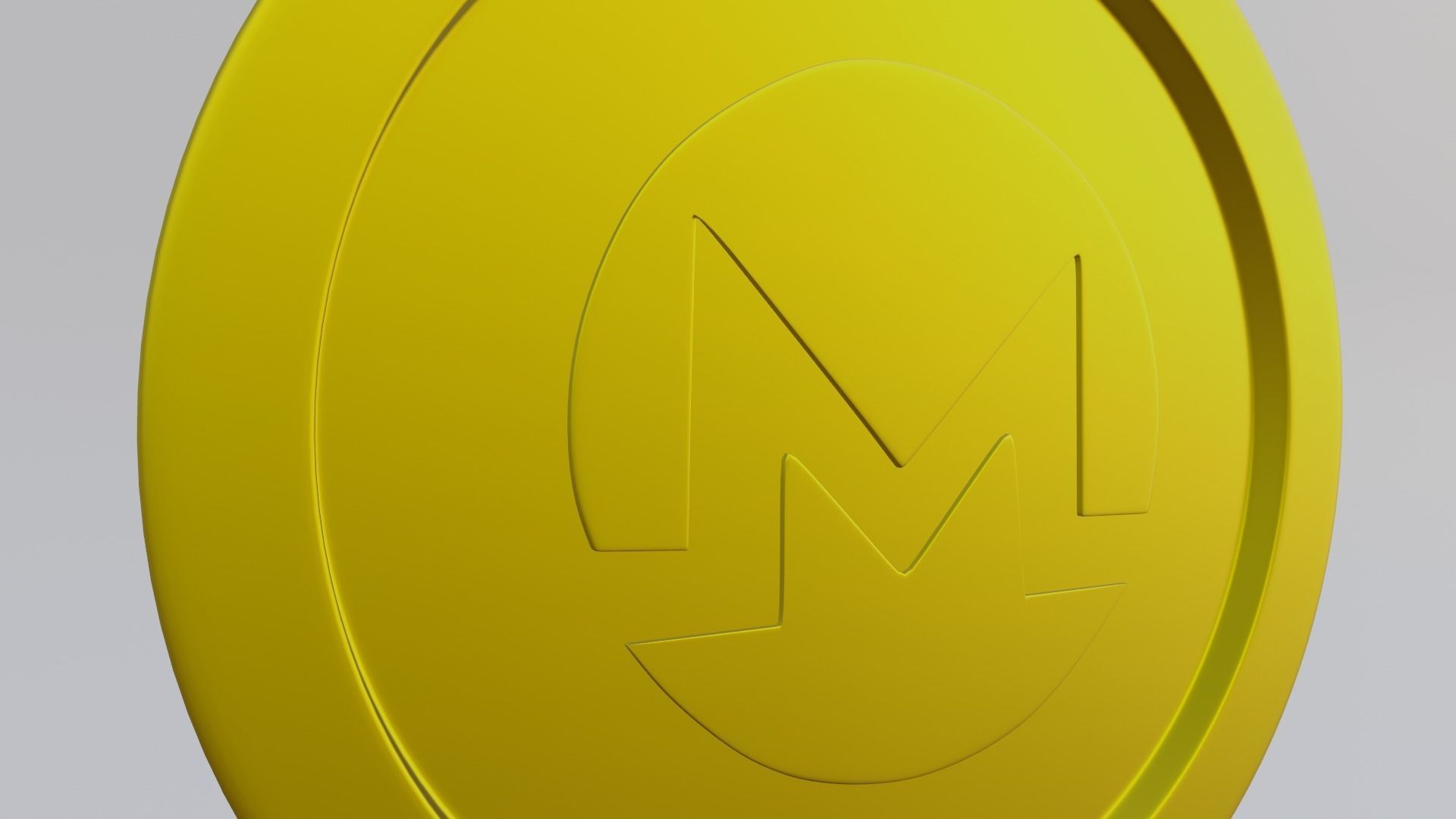 Monero Coin Low-poly 3D model_3
