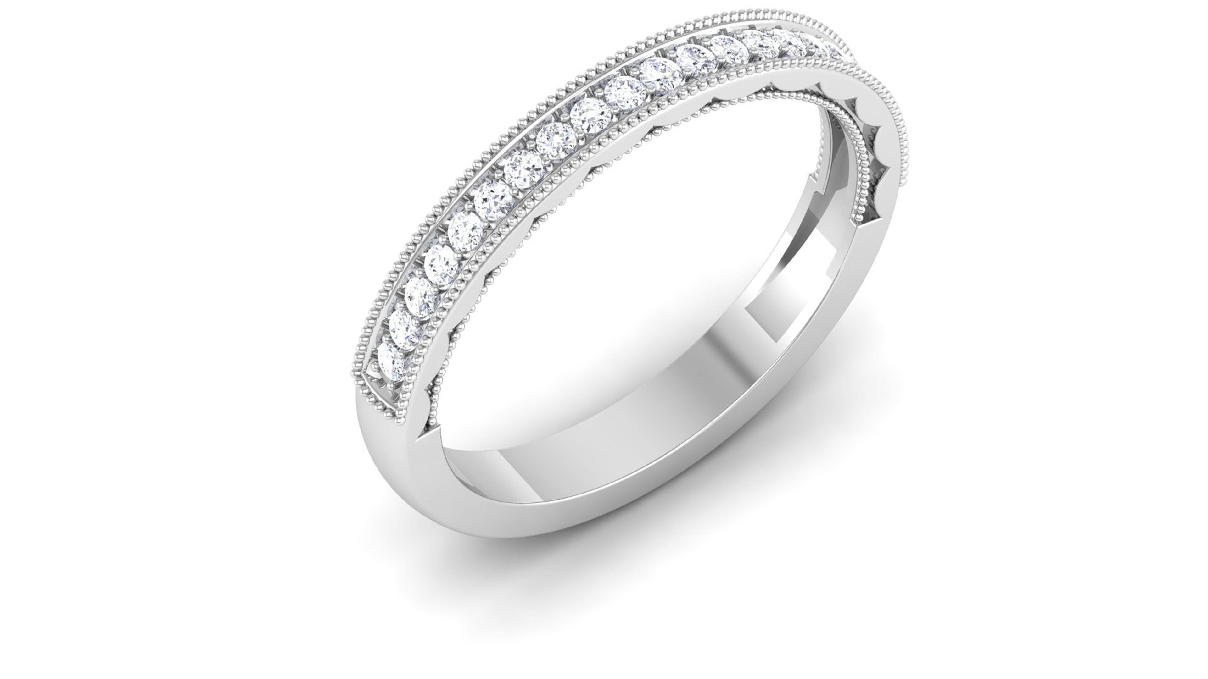 Solitaire Engagement Wedding Etarnaty Band 3D print model_2
