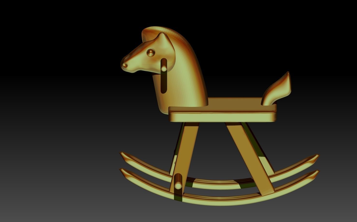 Wooden Horse 3D print model_2