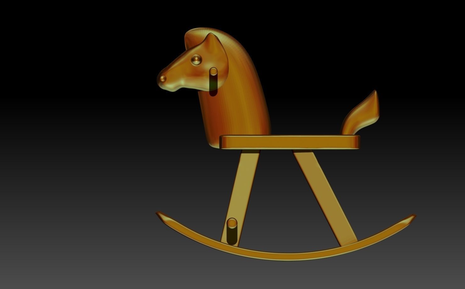 Wooden Horse 3D print model_1