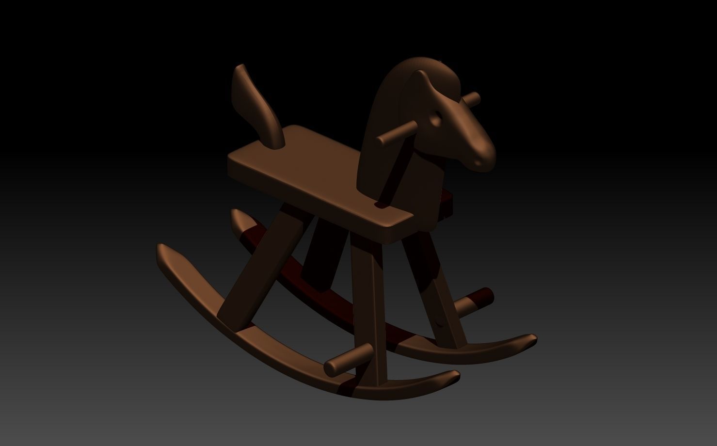 Wooden Horse 3D print model_3