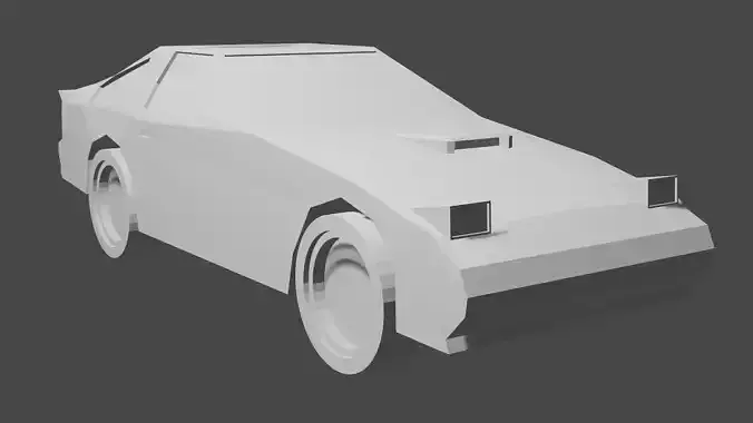 Low Poly Car Mazda RX7 FC