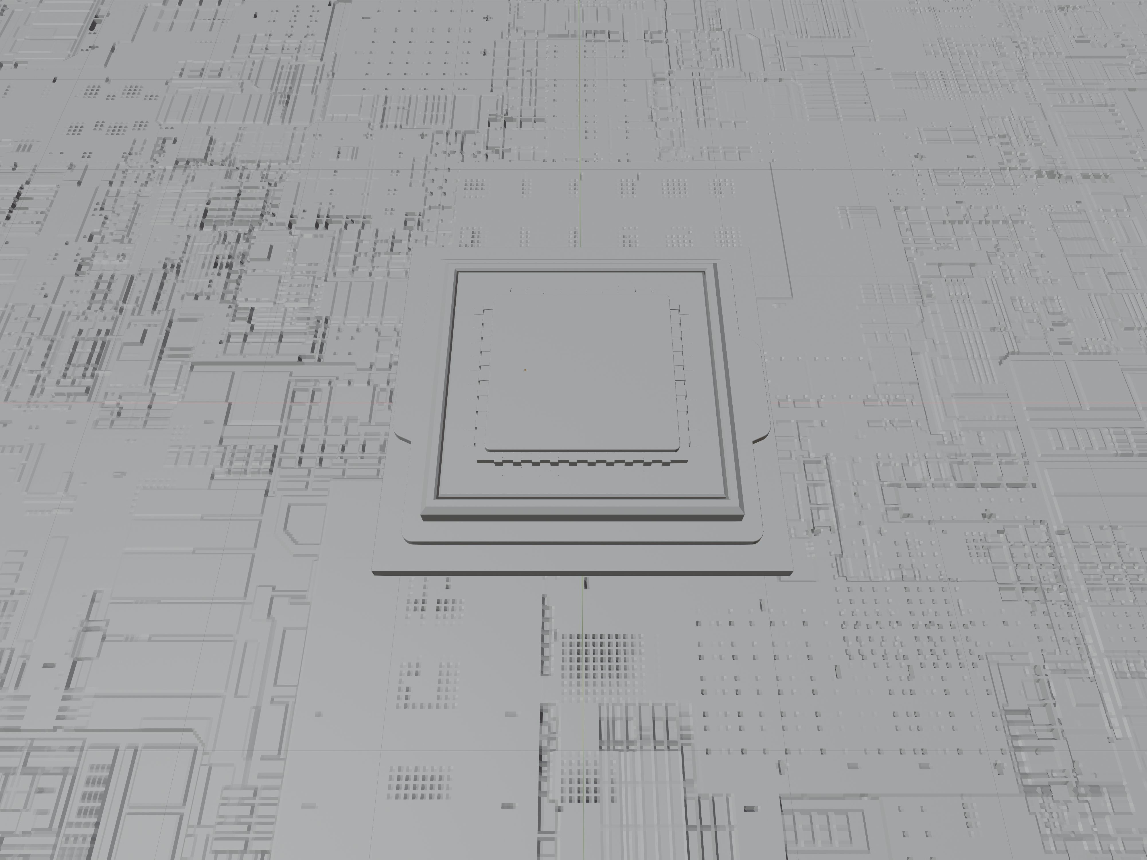Processor chip 3D model_1