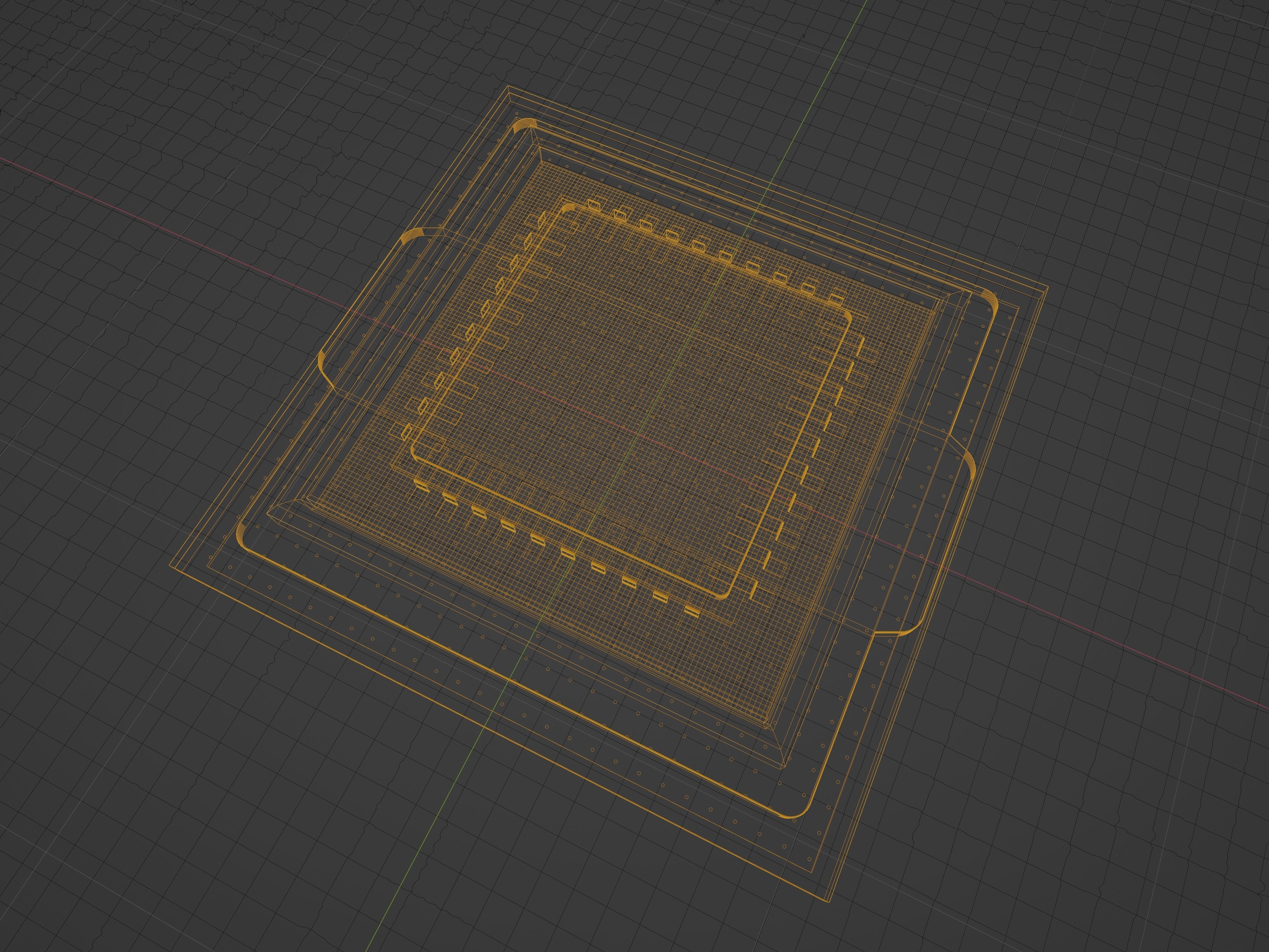 Processor chip 3D model_4