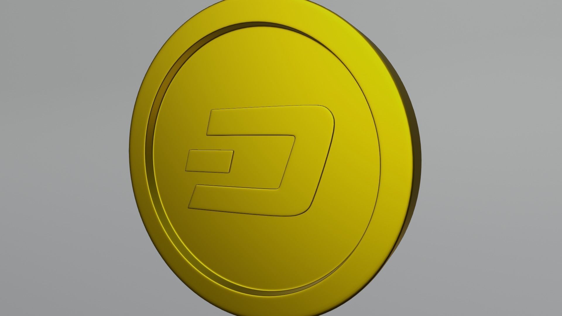 Dash Coin Low-poly 3D model_11