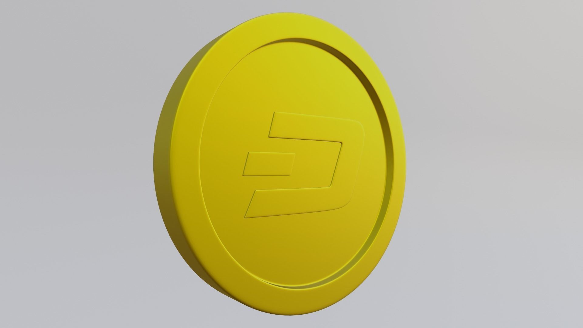 Dash Coin Low-poly 3D model_8
