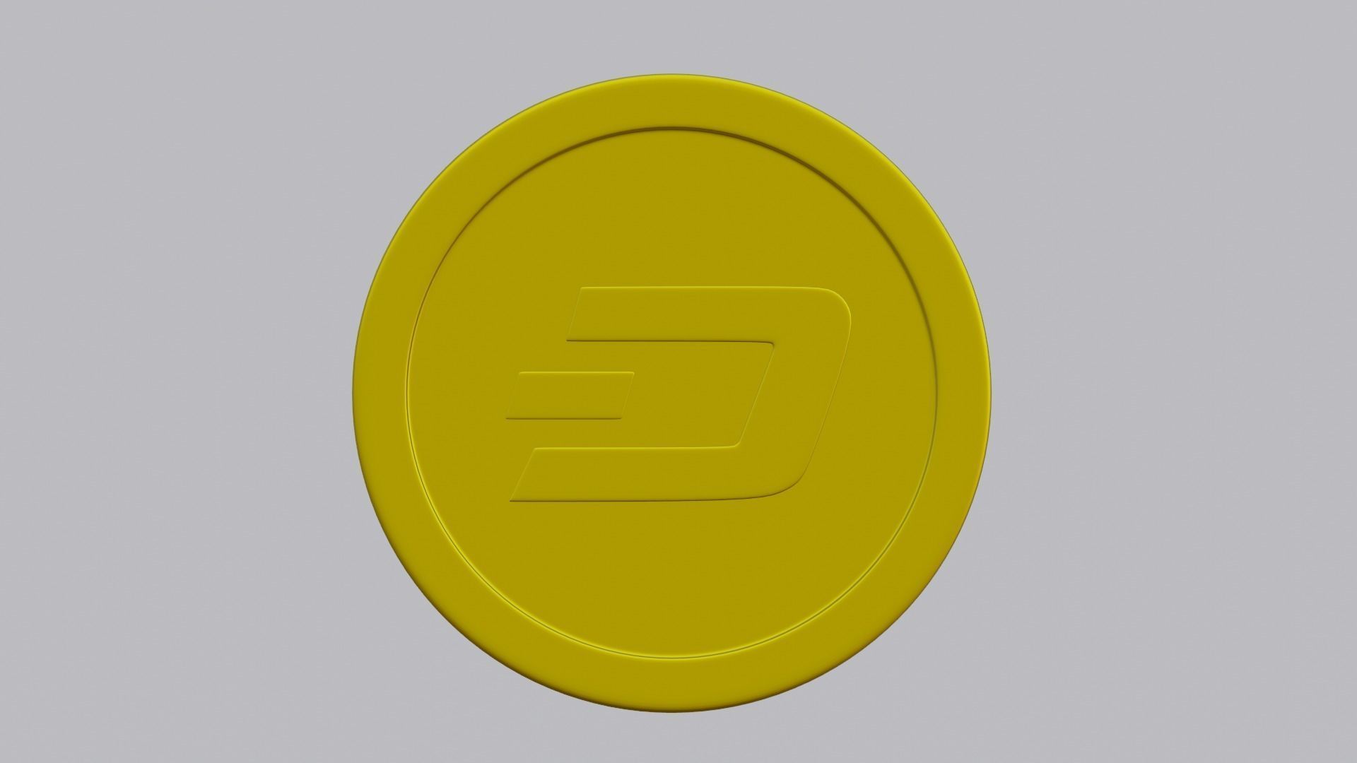 Dash Coin Low-poly 3D model_4