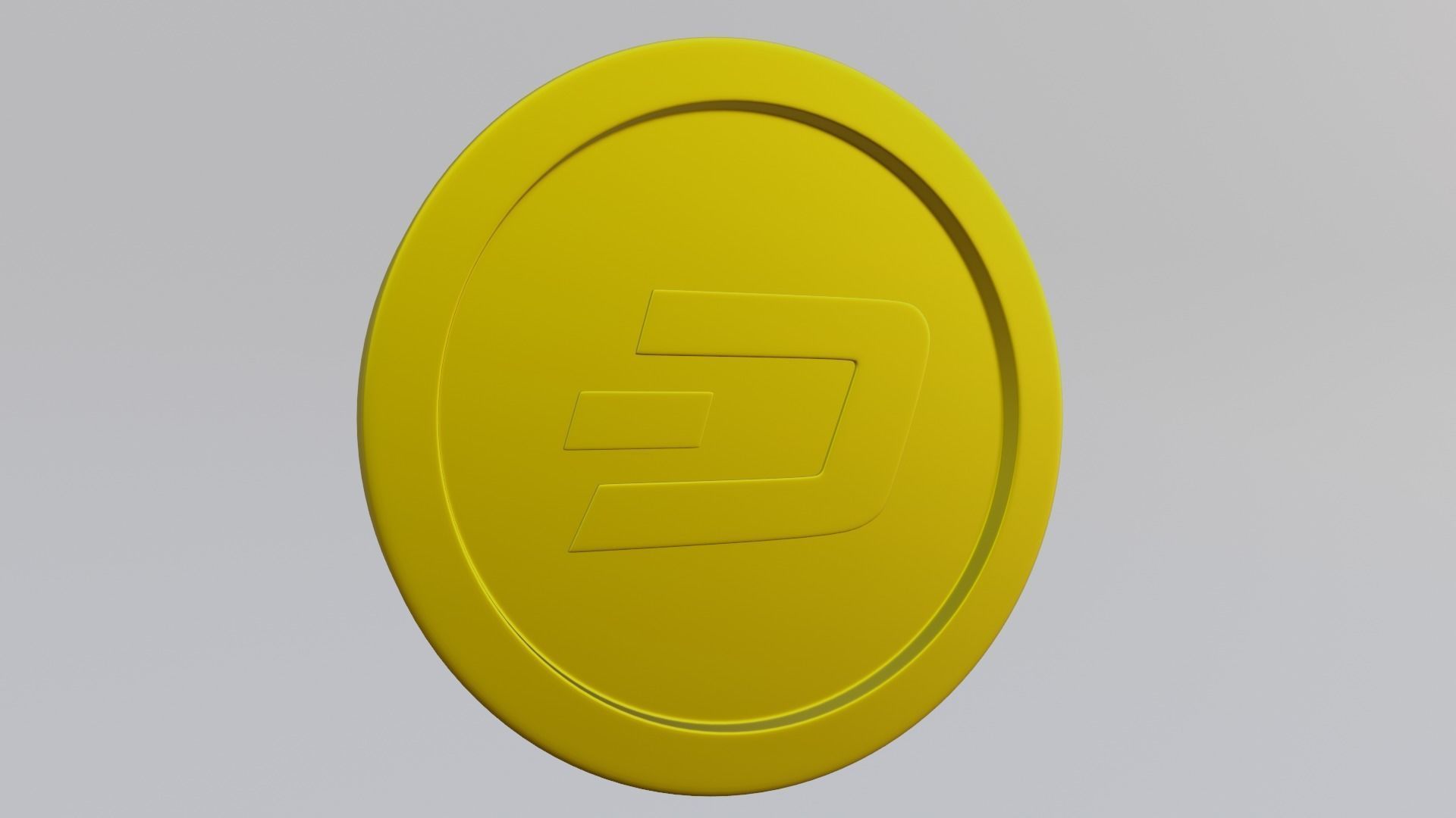 Dash Coin Low-poly 3D model_7