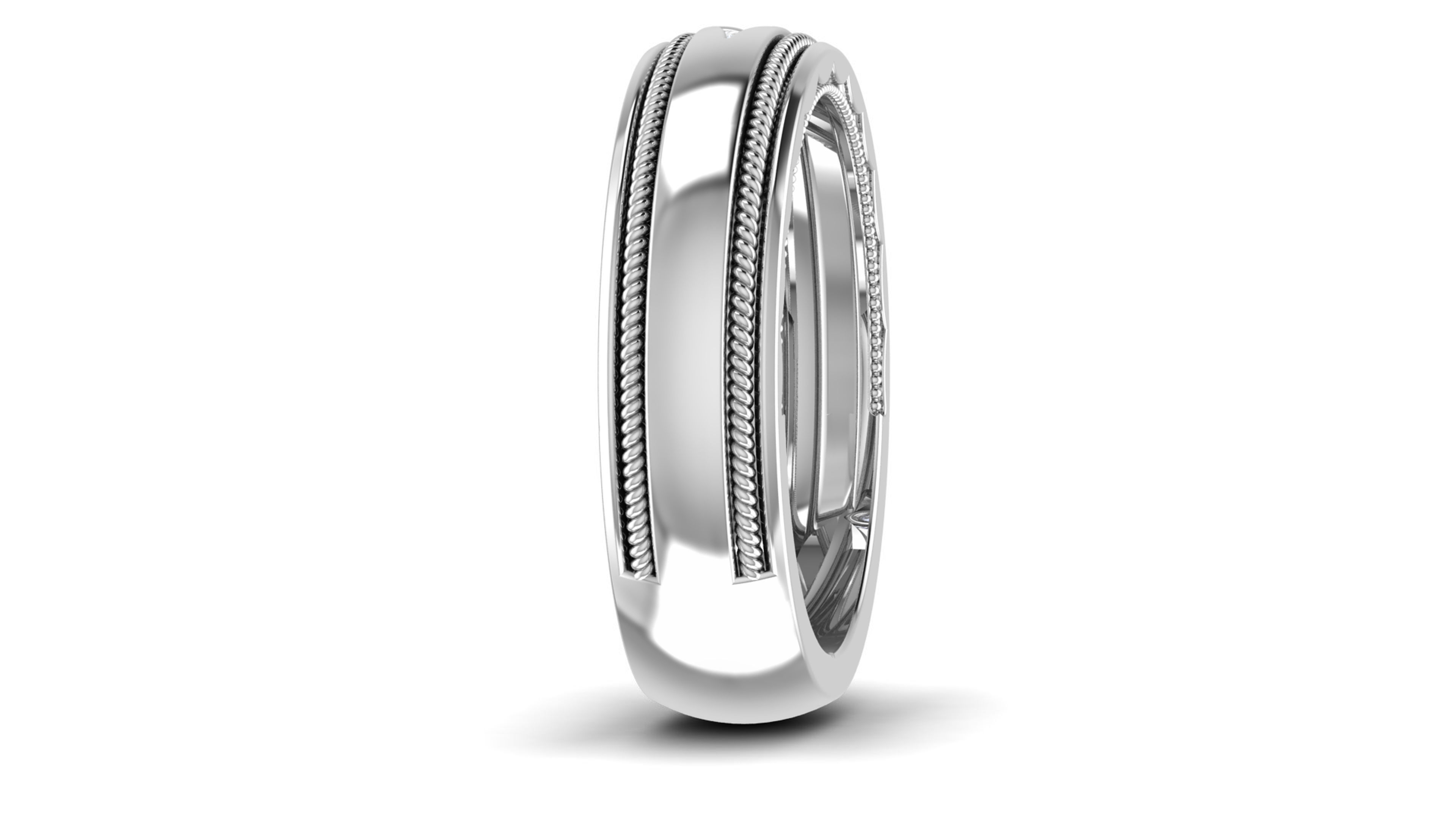 Solitaire Engagement Wedding Ring Wedding Band 3D print model_3