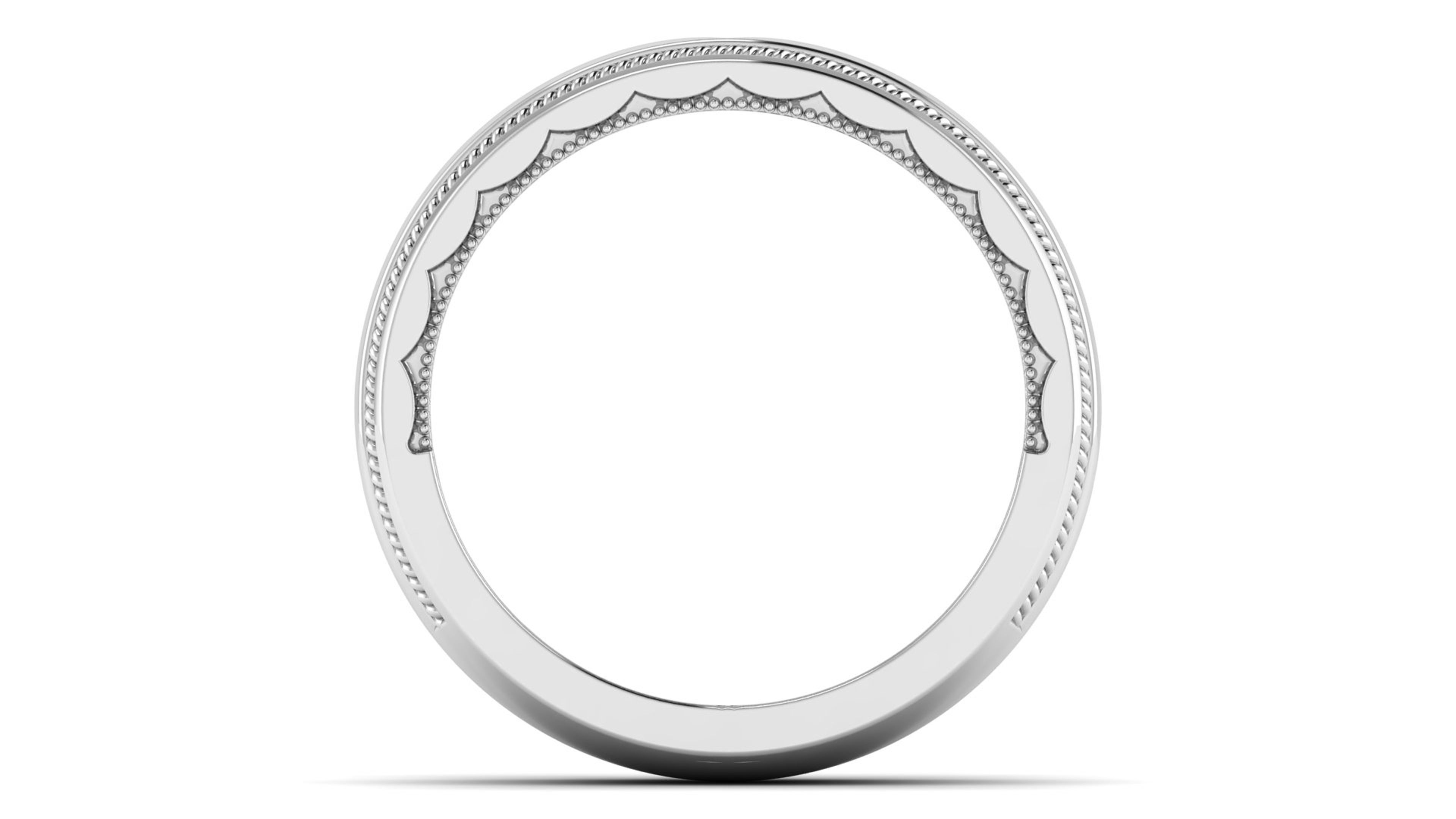 Solitaire Engagement Wedding Ring Wedding Band 3D print model_1