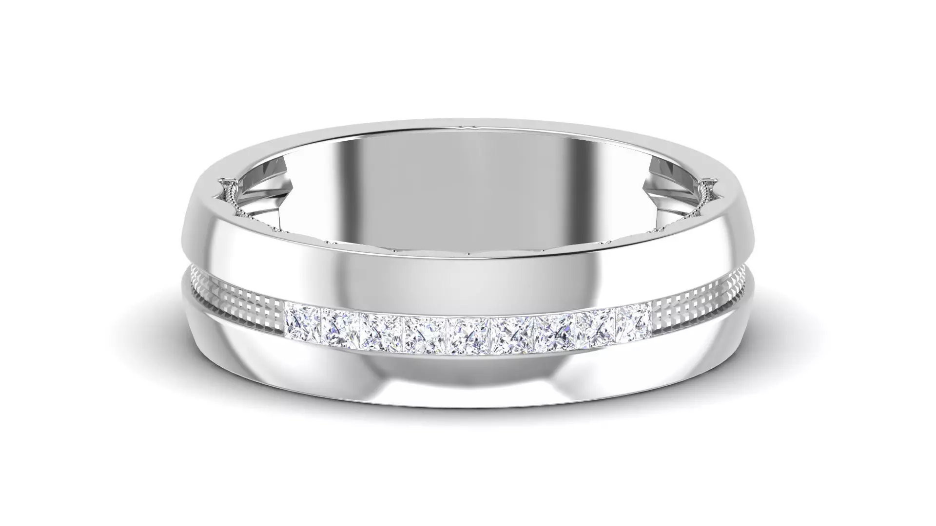 Solitaire Engagement Wedding Ring 3D print model_0