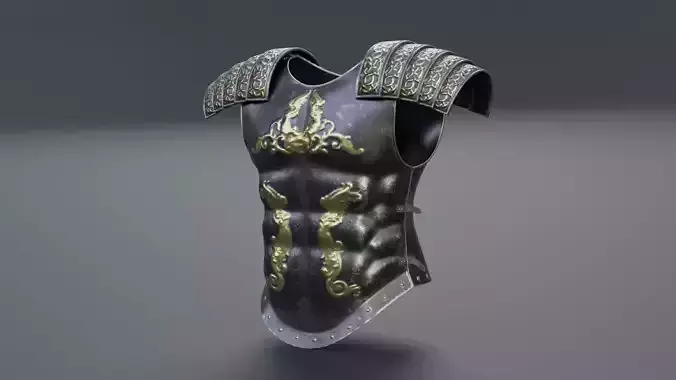Lorica musculata Low-poly 3D model