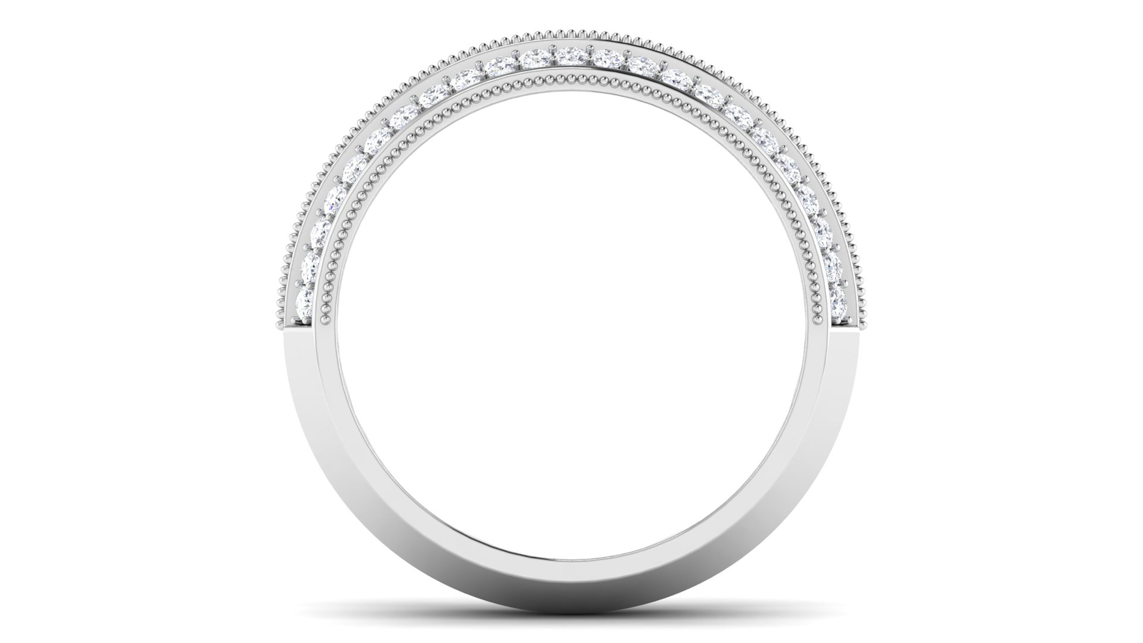 Solitaire Engagement Wedding Ring Bridal Matching Band 3D print model_1