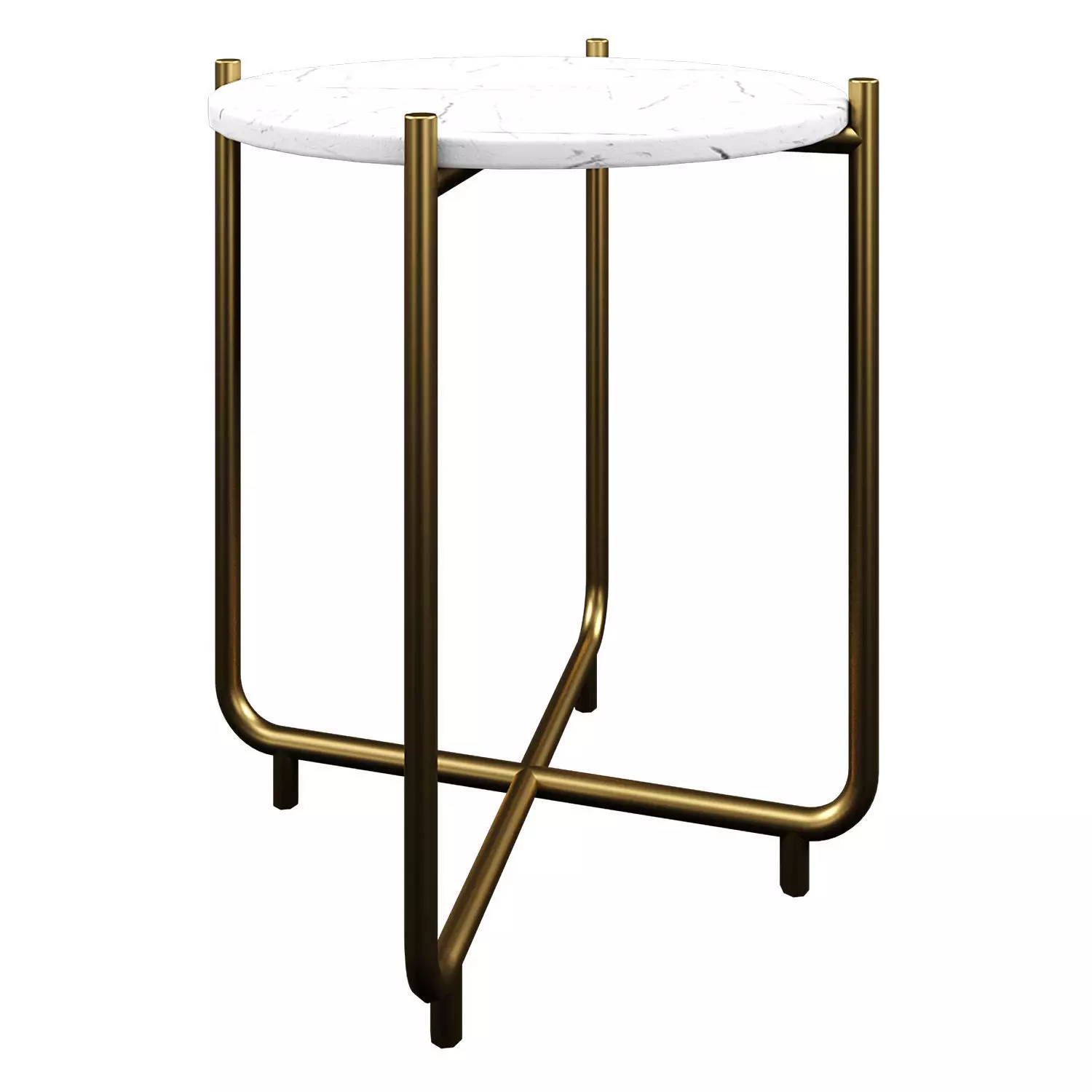 SIDE TABLE TIMPA MARBLE WHITE 3D model_0