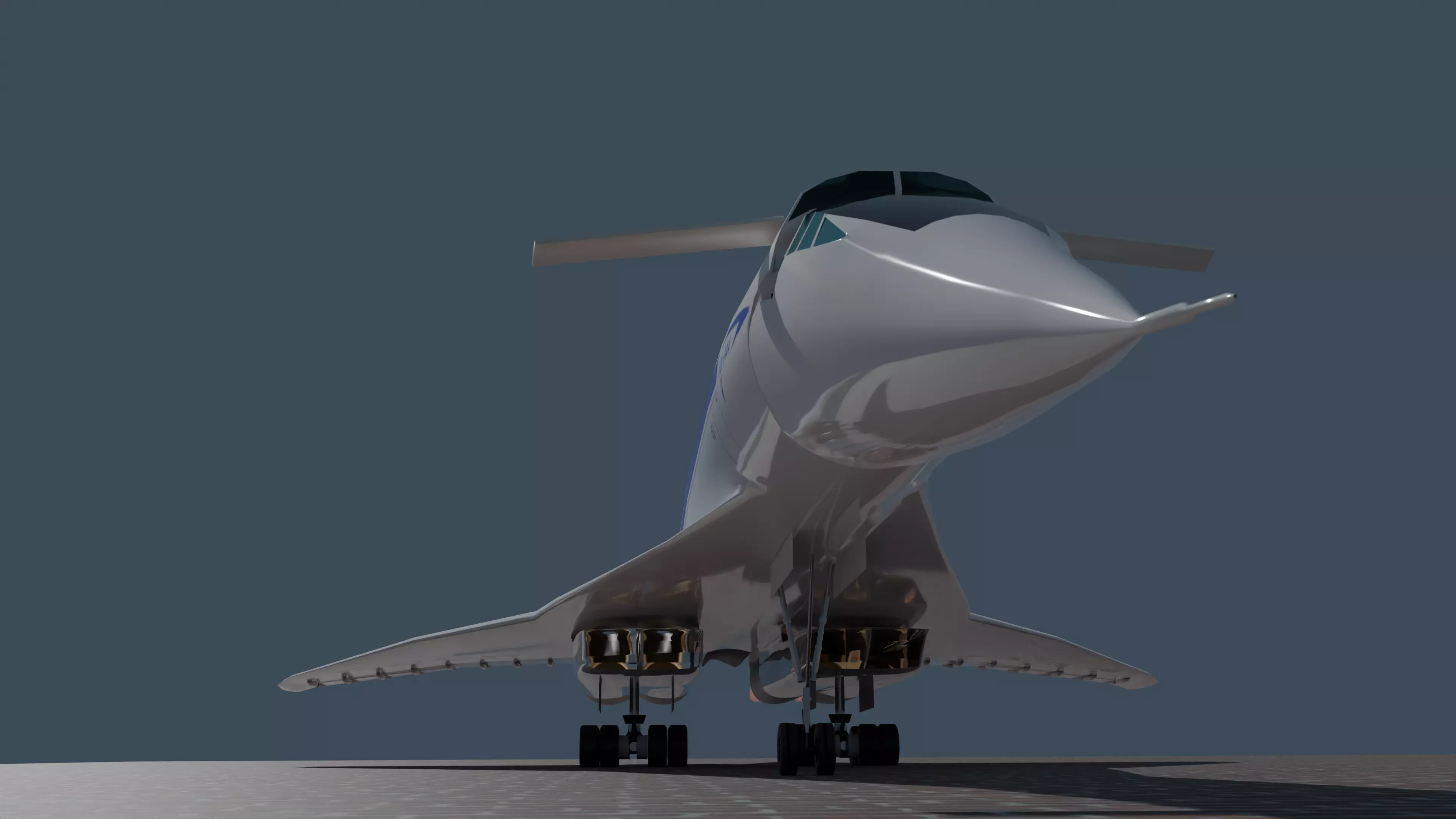 TU 144 dirty Configuration 3D model_0
