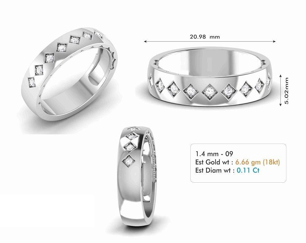 Solitaire Engagement Wedding Ring 3D print model_4