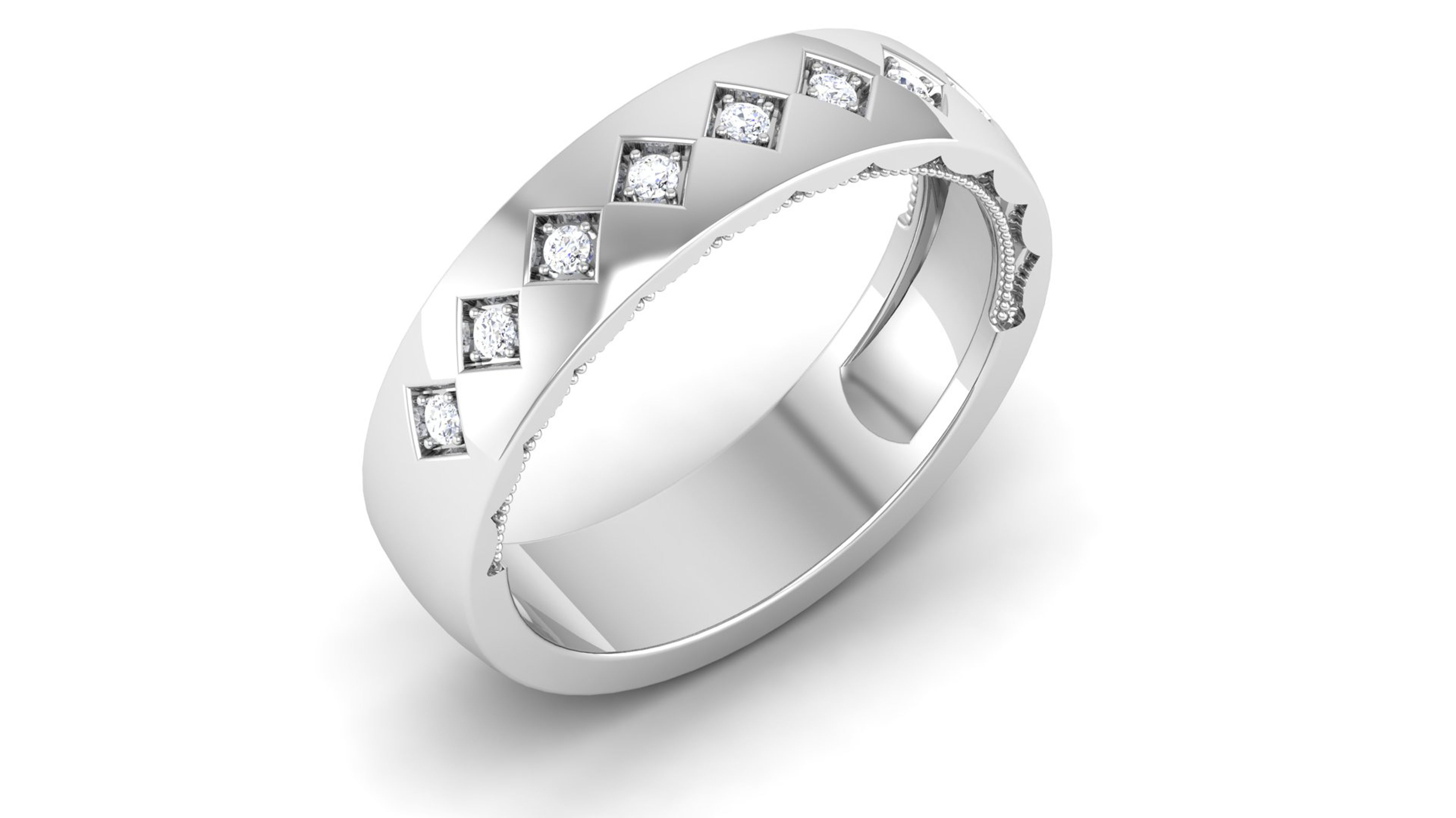 Solitaire Engagement Wedding Ring 3D print model_2