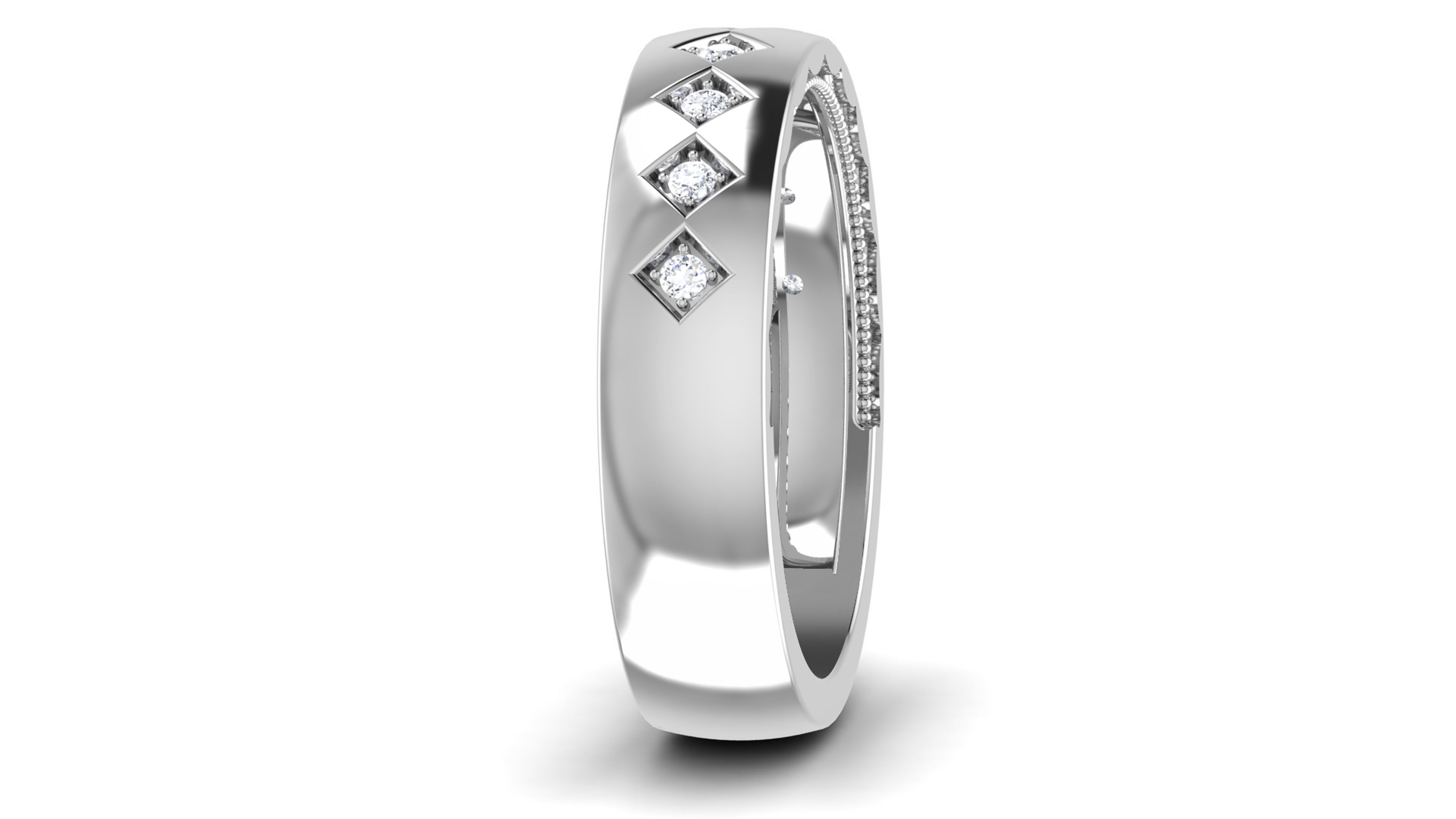 Solitaire Engagement Wedding Ring 3D print model_3