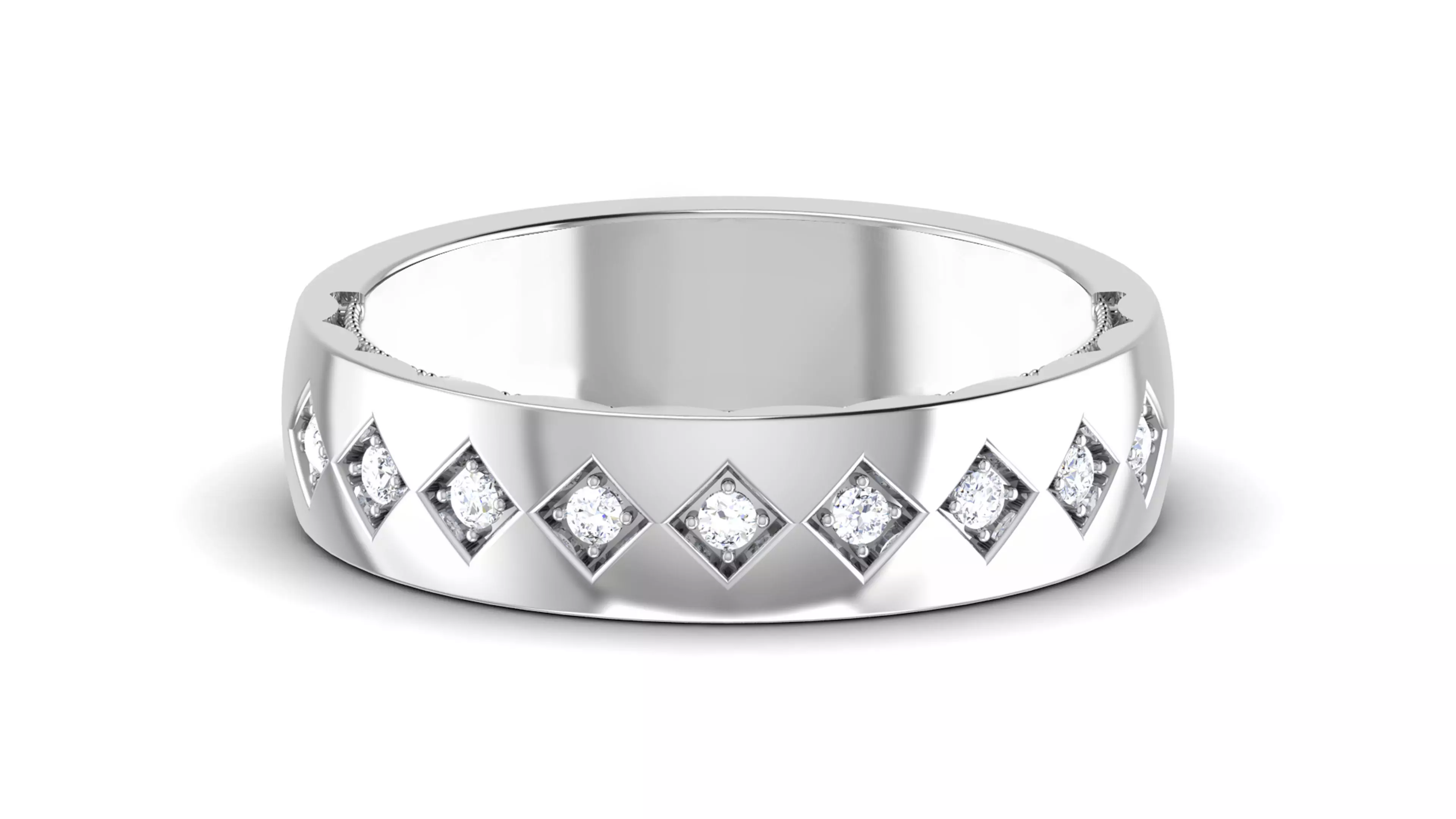 Solitaire Engagement Wedding Ring 3D print model_0