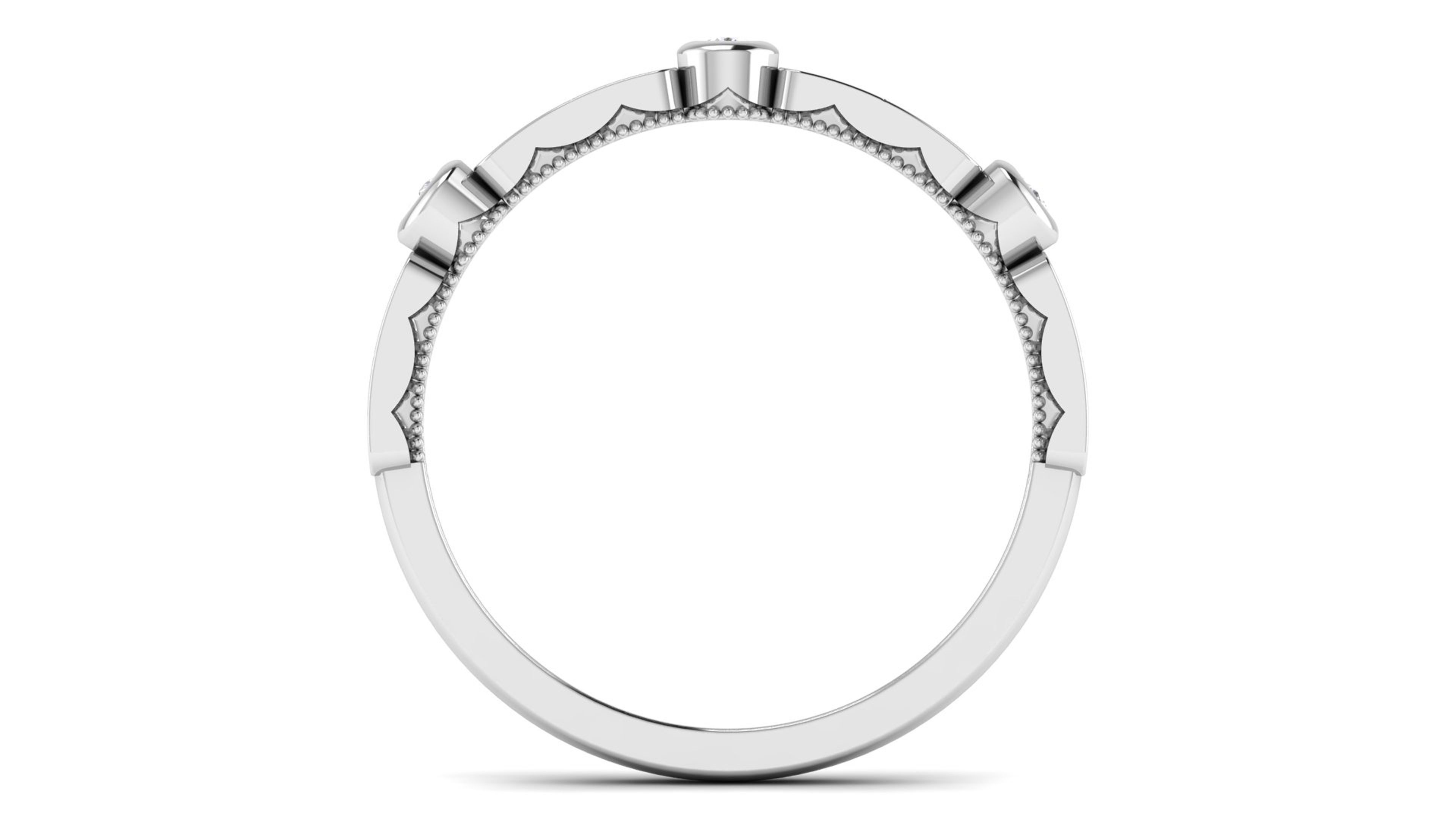 Solitaire Engagement Wedding Ring Minimalist Band 3D print model_1