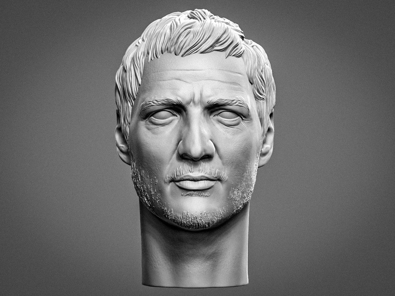 Pedro Pascal from the Mandalorian 3D print model_2