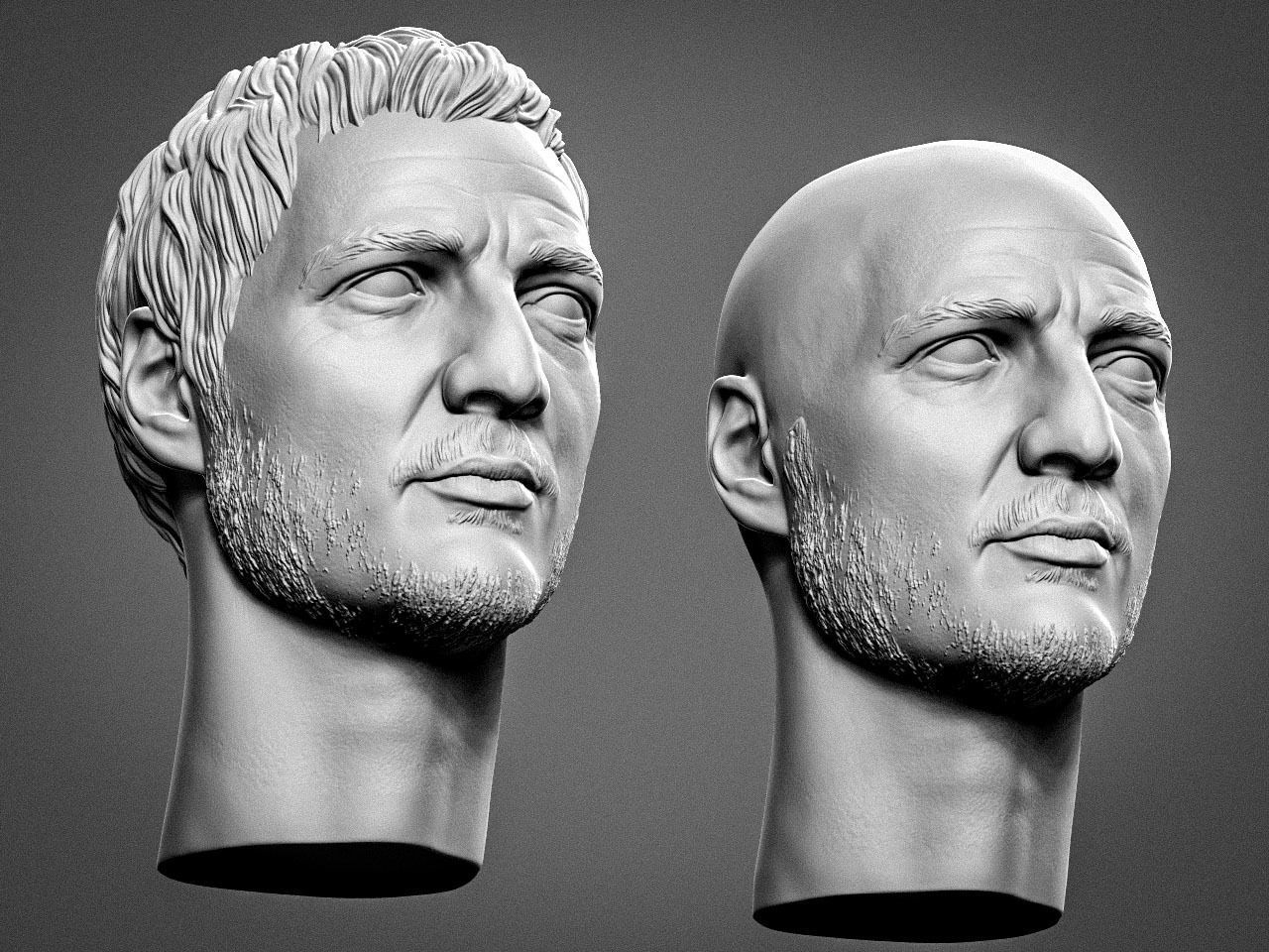 Pedro Pascal from the Mandalorian 3D print model_1