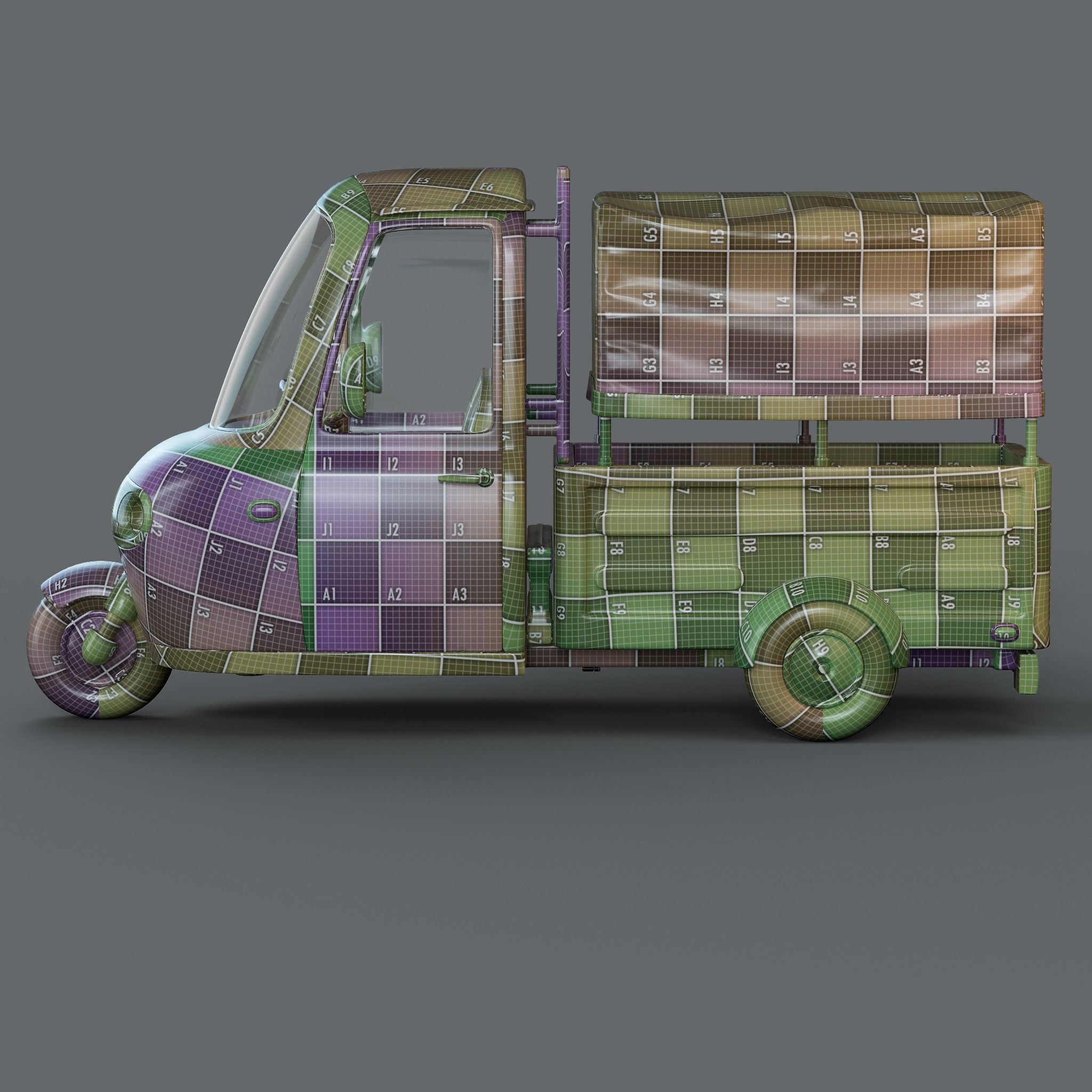 Cartoon Three Wheeler 3D model_15