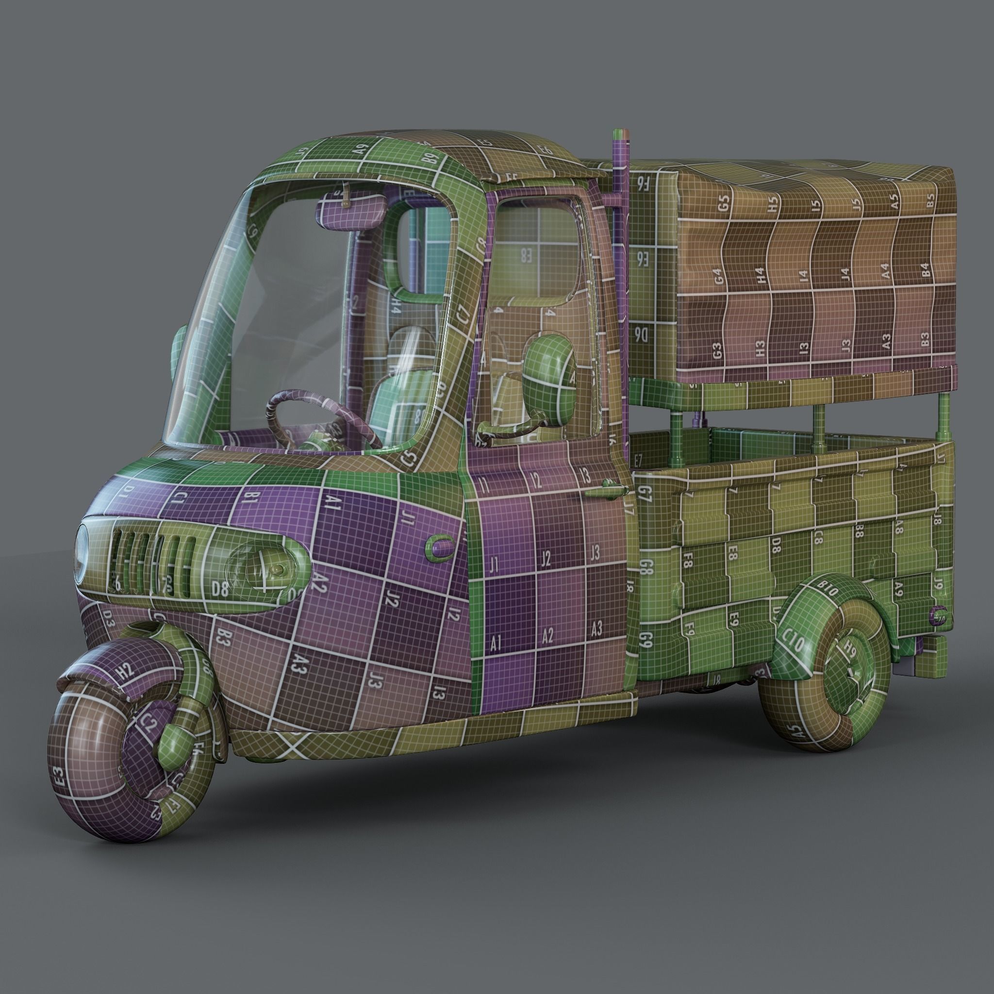 Cartoon Three Wheeler 3D model_14