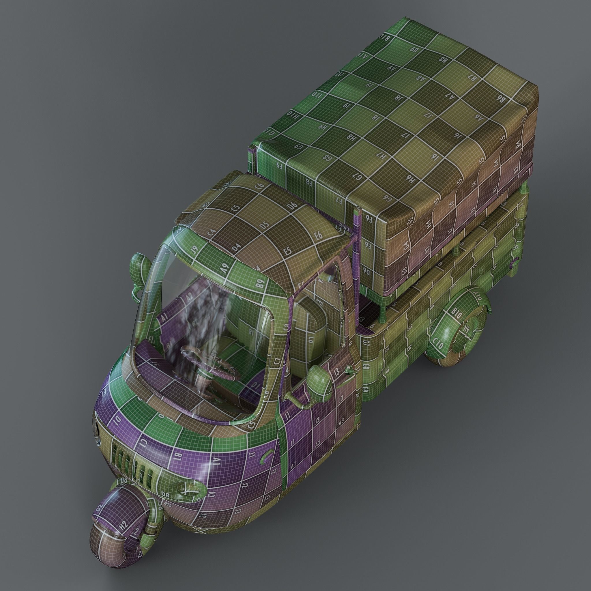 Cartoon Three Wheeler 3D model_16