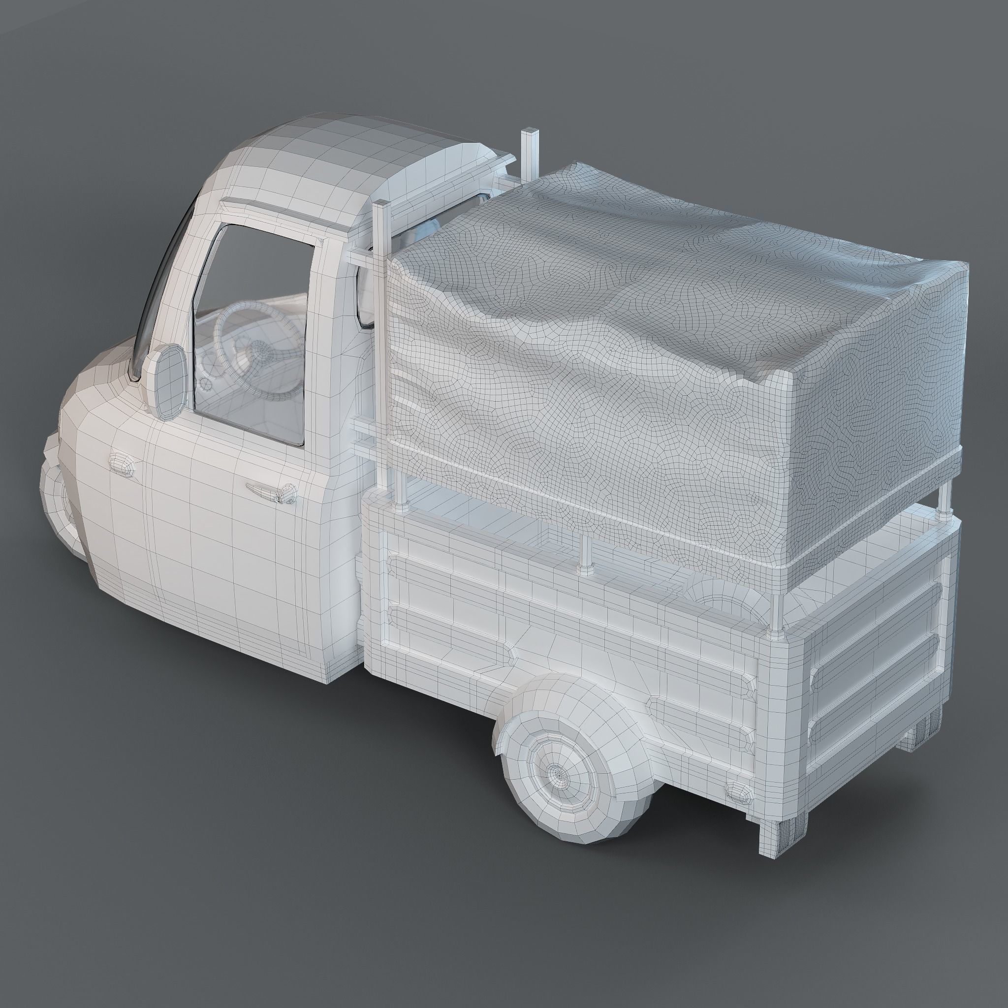 Cartoon Three Wheeler 3D model_13