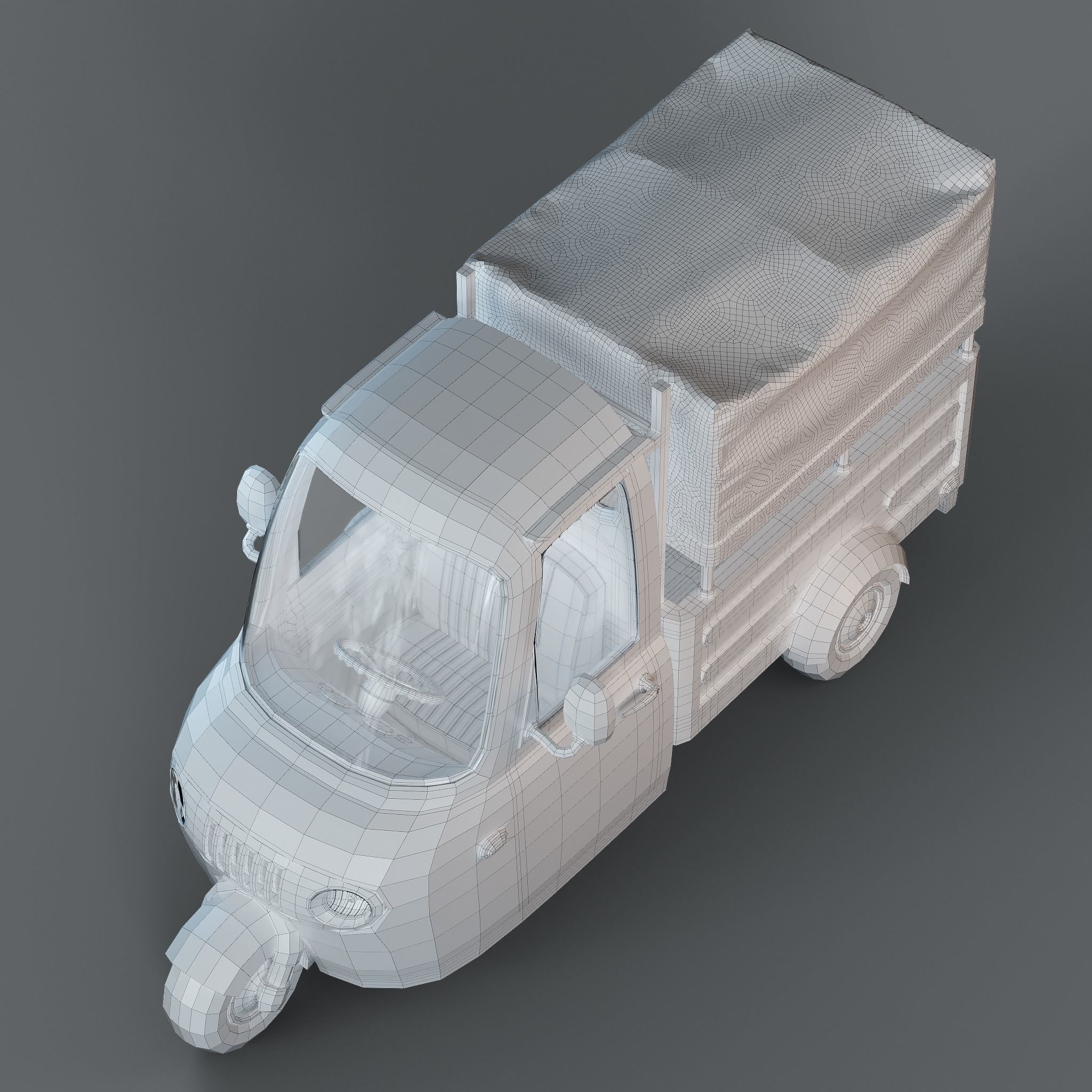 Cartoon Three Wheeler 3D model_9