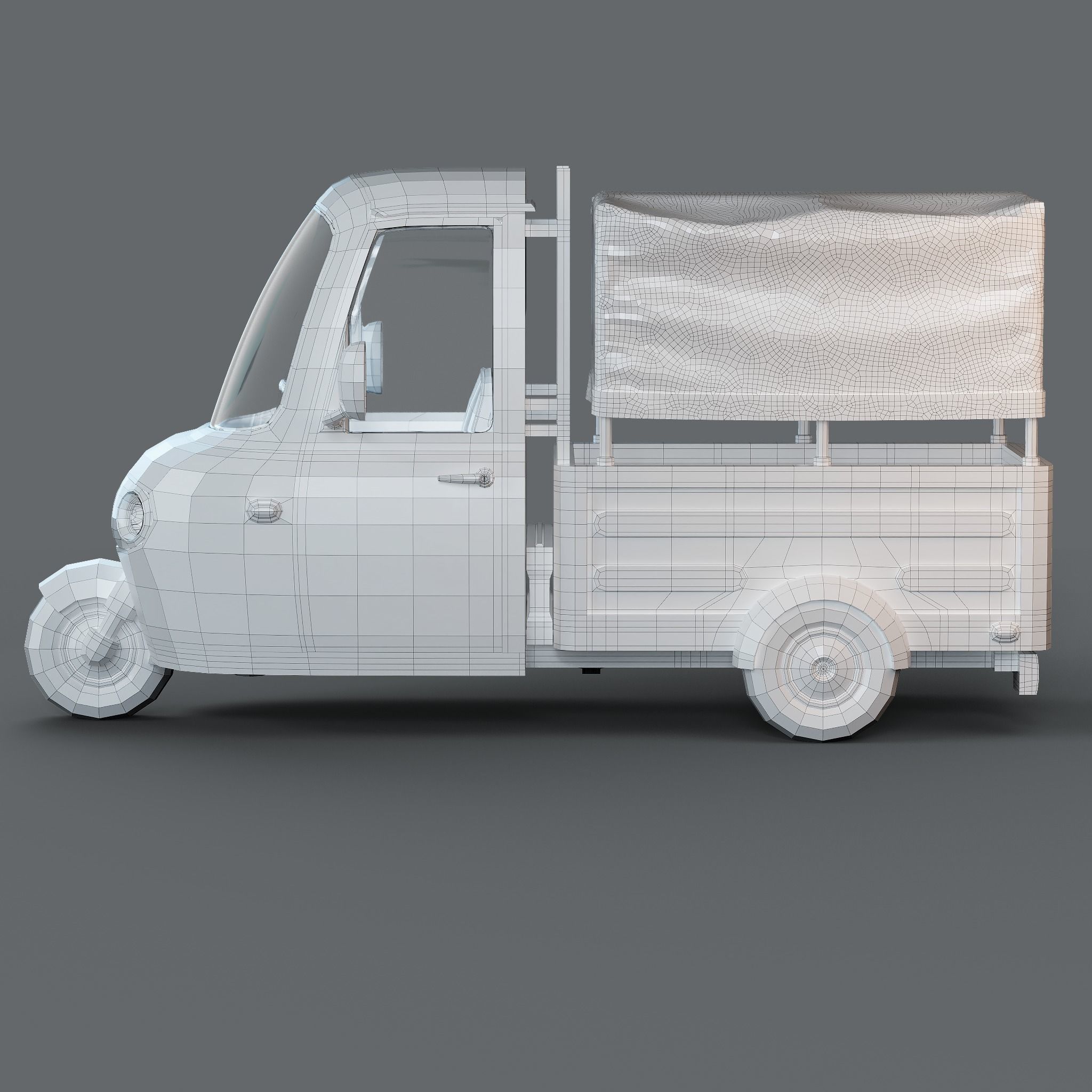Cartoon Three Wheeler 3D model_8