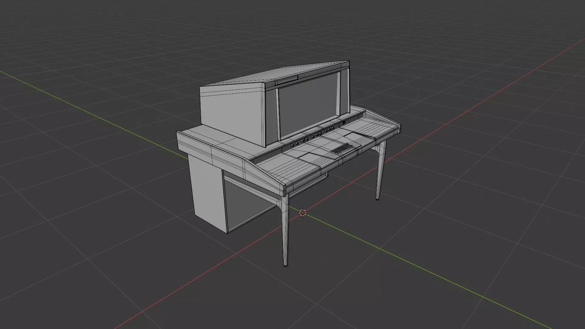 Cyber 73 - Retro Computer Terminal Low-poly 3D model_13