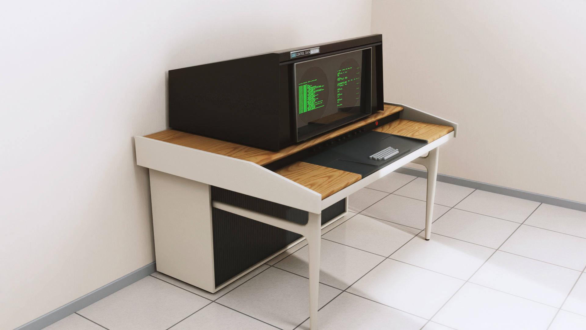 3D model Retro Computer Terminal VR / AR / low-poly | CGTrader