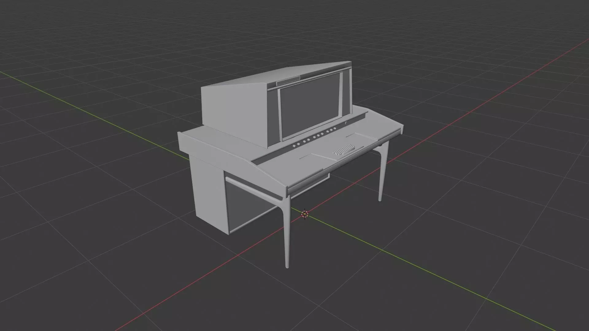 Cyber 73 - Retro Computer Terminal Low-poly 3D model_12