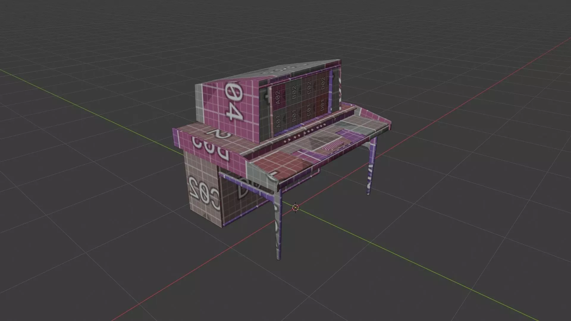 Cyber 73 - Retro Computer Terminal Low-poly 3D model_11