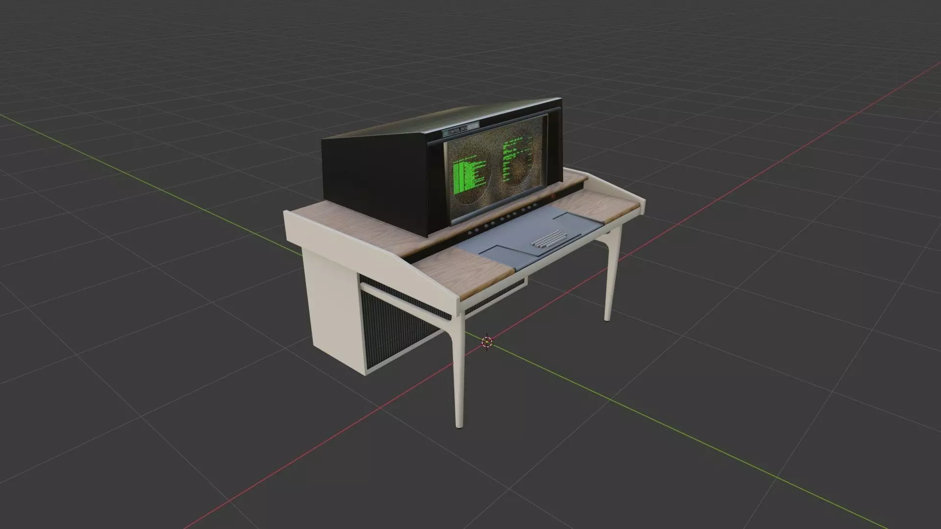 Cyber 73 - Retro Computer Terminal Low-poly 3D model_10