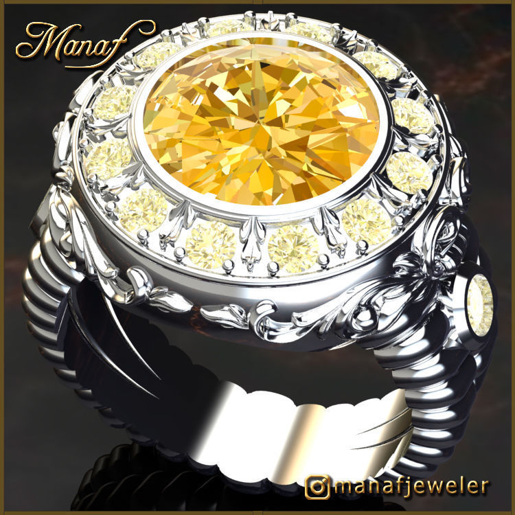 Mens ring STL 3D print model_3