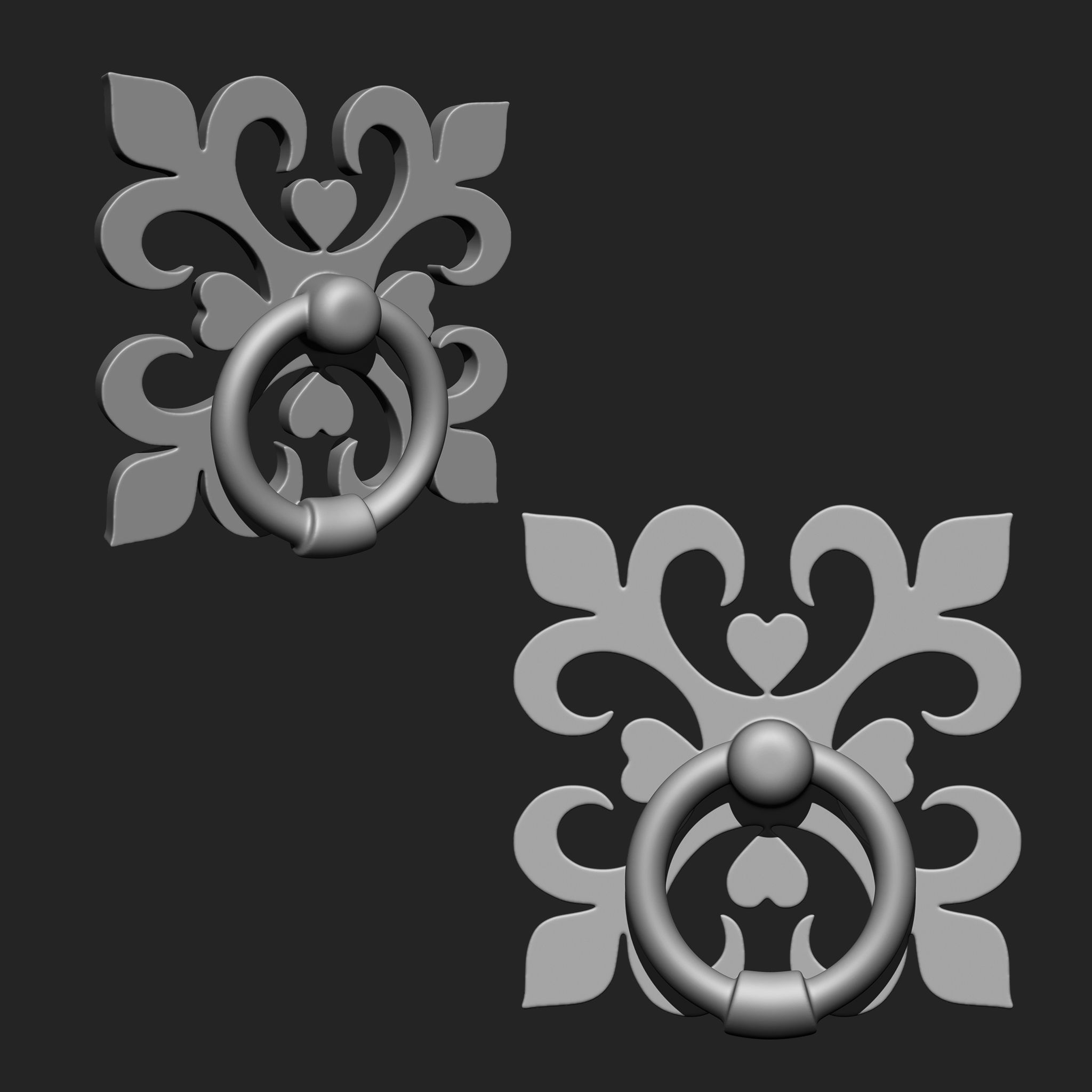 DOOR LATCH MEGA PACK 4 IN ONE 66 BRUSHES 3D model_21