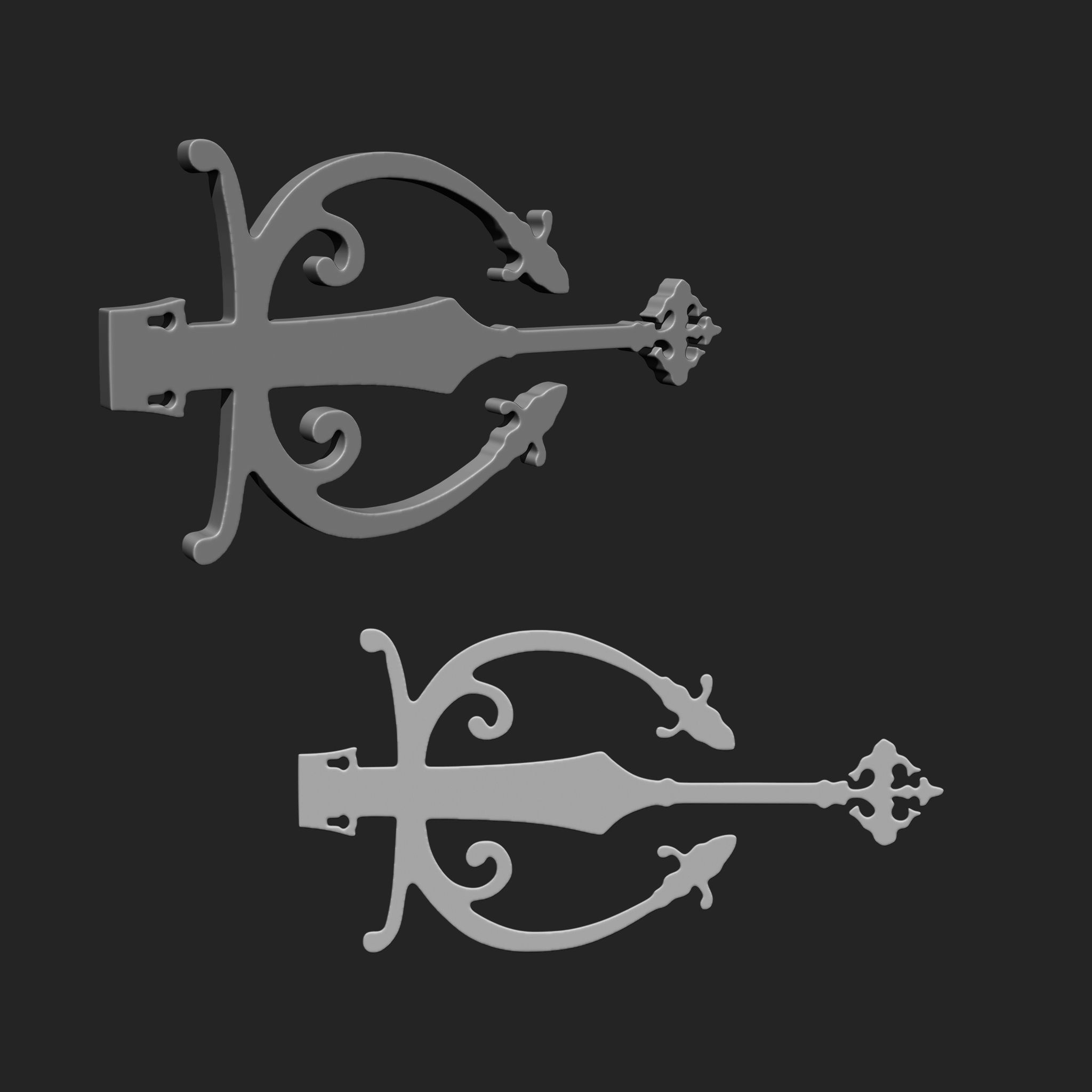 DOOR LATCH MEGA PACK 4 IN ONE 66 BRUSHES 3D model_12